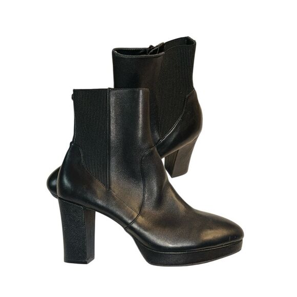 Donald J Pliner Black Platform Leather Boots(Size 10M) - Picture 10 of 11